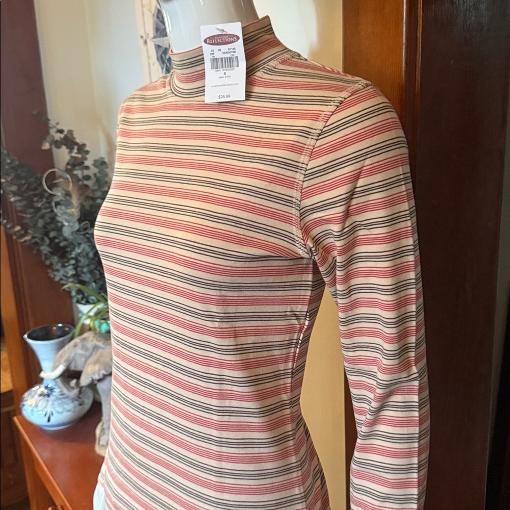 NWT Northern Reflections size small cotton Sandstone Striped Top